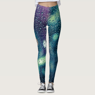 Leggings Efecto de la ventana Caídas de Lluvia Vintage