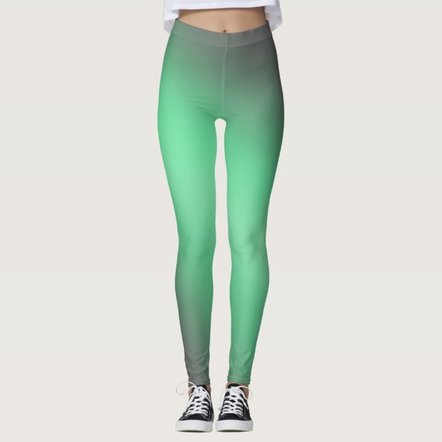 Leggings Efecto de luz de luna gris verde (Anverso)