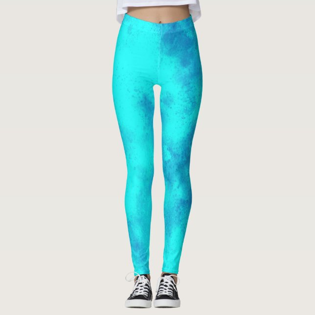 Leggings Efecto de nube de tormenta de estilo Azul (Anverso)