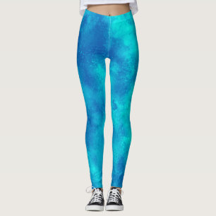Leggings Efecto de nube de tormenta de estilo Azul