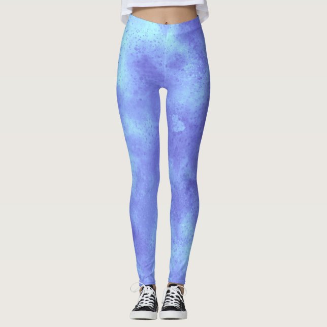 Leggings Efecto de nube de tormenta elegante Azul (Anverso)