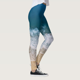 Leggings Efecto de pintura de mano digital trendy de playa