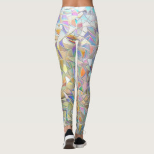 Leggings Efecto de vidrio emplomado prismático - Arcoíris p