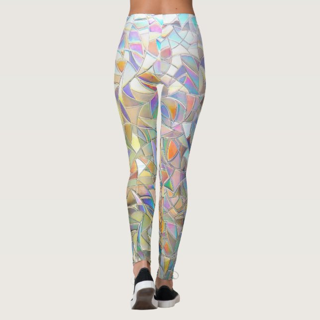 Leggings Efecto de vidrio emplomado prismático - Arcoíris p (Reverso)