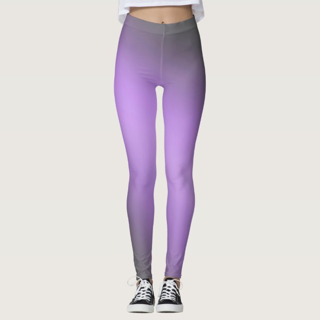 Leggings Efecto morado gris de luz de luna (Anverso)