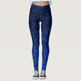 Leggings Efecto Purpurina azul Mujeres Piernas
