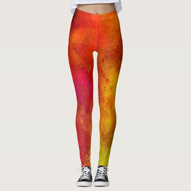 Leggings Efecto salpicador de pintura de galaxia (Anverso)