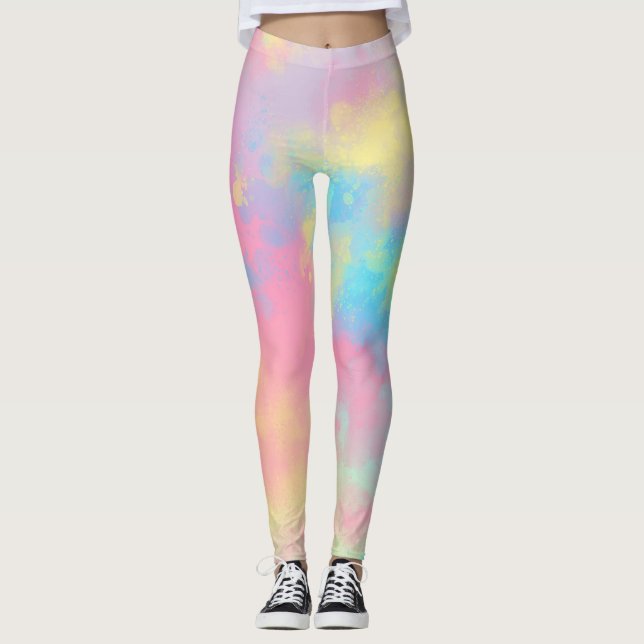 Leggings Efecto salpicador de pinturas arcoiris (Anverso)