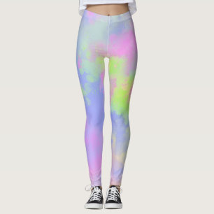 Leggings Efecto salpicador de pinturas arcoiris