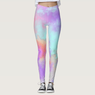 Leggings Efecto salpicador de pinturas arcoiris