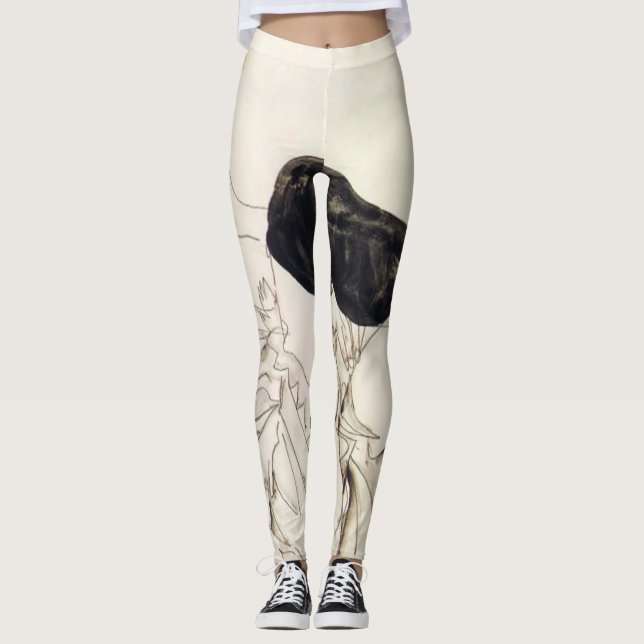 Leggings Egon Schiele - Mujer En Valores Negros (Anverso)