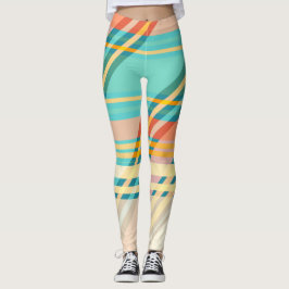 Leggings Ejercicio de gimnasia de melocotón azul turquesa d