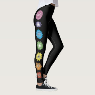 Leggings Ejercicio de la aptitud de Chakras de la yoga