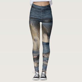 Leggings Ejercicio de manejo de yoga en las olas del océano