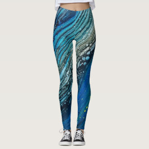 Leggings El acrílico del chica de las técnicas mixtas