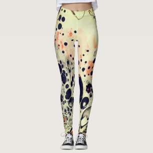 LEGGINGS EL ACRÍLICO VIERTE LAS POLAINAS ABSTRACTAS DE LAS