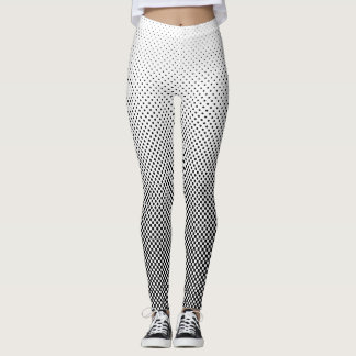Leggings El adelgazar blanco y negro de los puntos de
