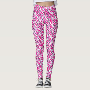 Leggings El alfabeto pone letras a las polainas rosadas