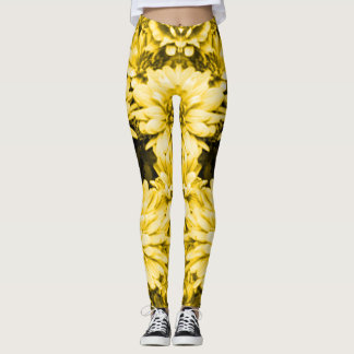 Leggings El amarillo florece las polainas