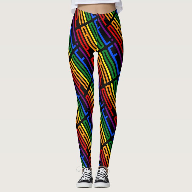 Leggings El amor del orgullo de LGBT es bandera del arco (Anverso)