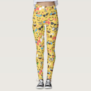 Leggings el amor lindo de la emoji oye el modelo de la risa