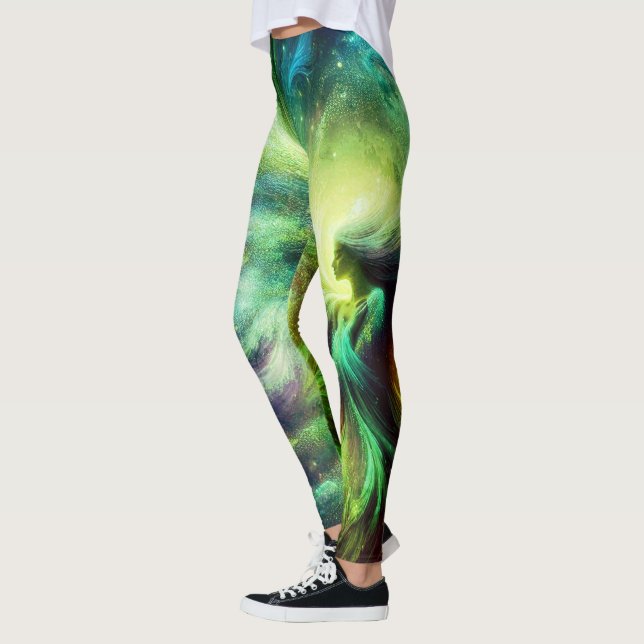 Leggings El ángulo verde en un par de modernos personalizad (Izquierda)
