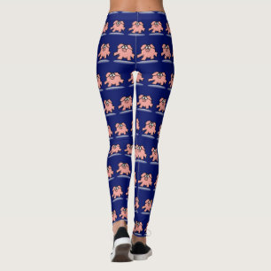 Leggings El año divertido 2019 del cerdo del dibujo animado