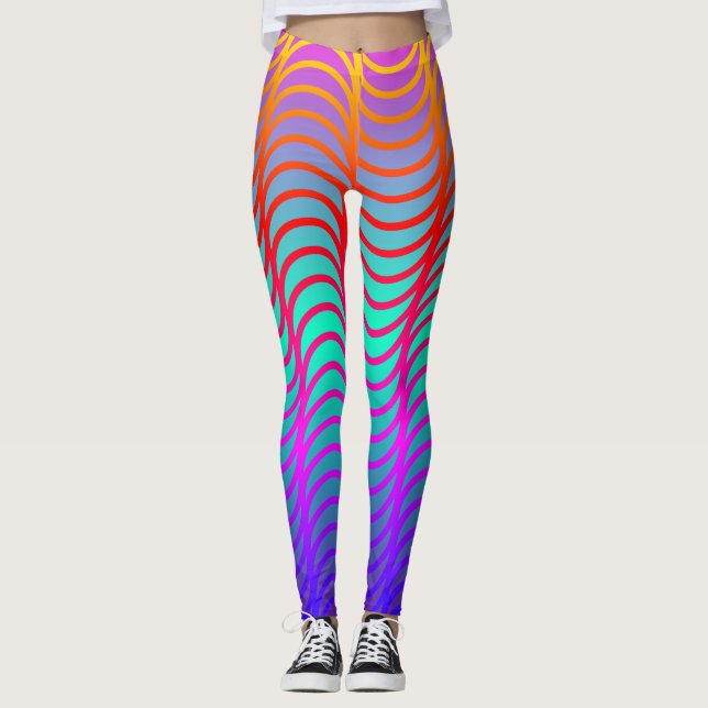 Leggings El arco iris agita las polainas (Anverso)