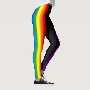 Leggings El arco iris en colores pastel raya la ayuda del