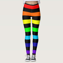 Leggings El arco iris raya las polainas