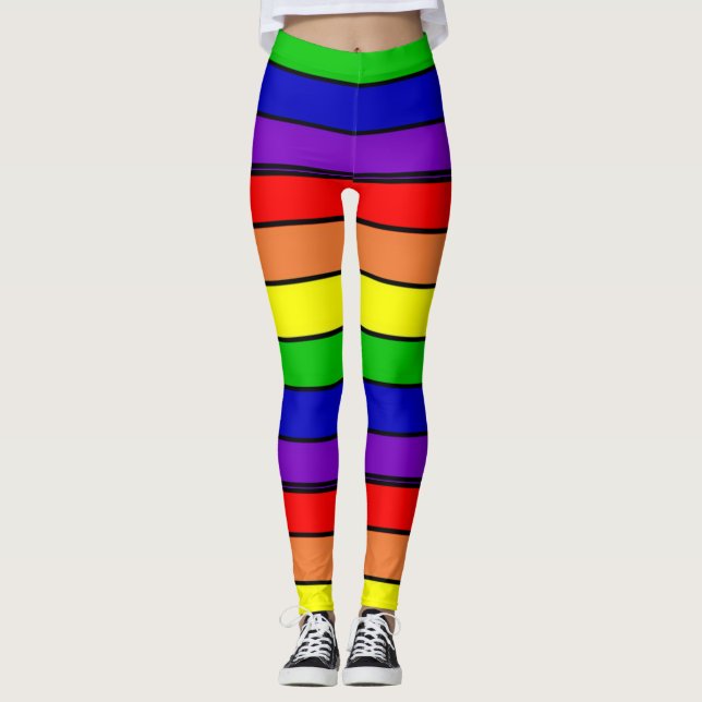 Leggings El arcoiris del orgullo LGBT de lesbianas (Anverso)
