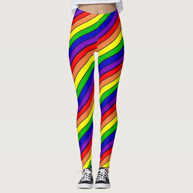 Leggings El arcoiris del orgullo LGBT de lesbianas (Anverso)