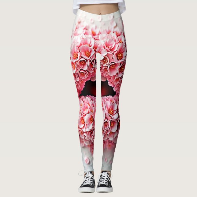Leggings El arte de los labios de la flor dulce (Anverso)