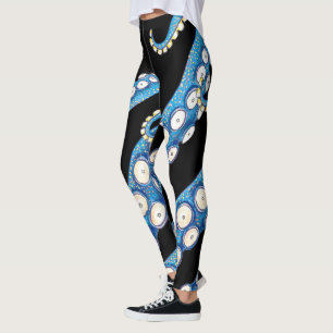 Leggings El arte de los tentáculos de octocromo azul