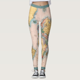 Leggings El Atlas del Mapa Mundial de Viajes de Lover