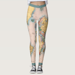 Leggings El Atlas del Mapa Mundial de Viajes de Lover