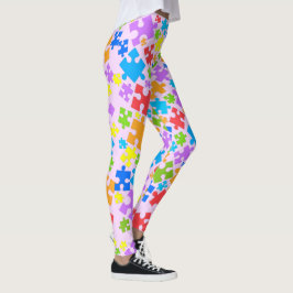 Leggings El autismo de color pastel grande rompe con las pi