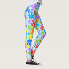 Leggings El autismo de color pastel grande rompe con las pi