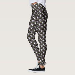 Leggings El Banjo del persa: Un deslumbrante gris y blanco