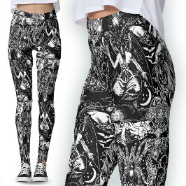 Leggings El blanco satánico más oscuro del diablo negro bap
