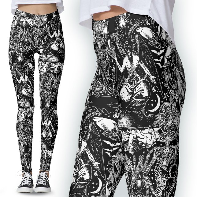 Leggings El blanco satánico más oscuro del diablo negro bap (Subido por el creador)