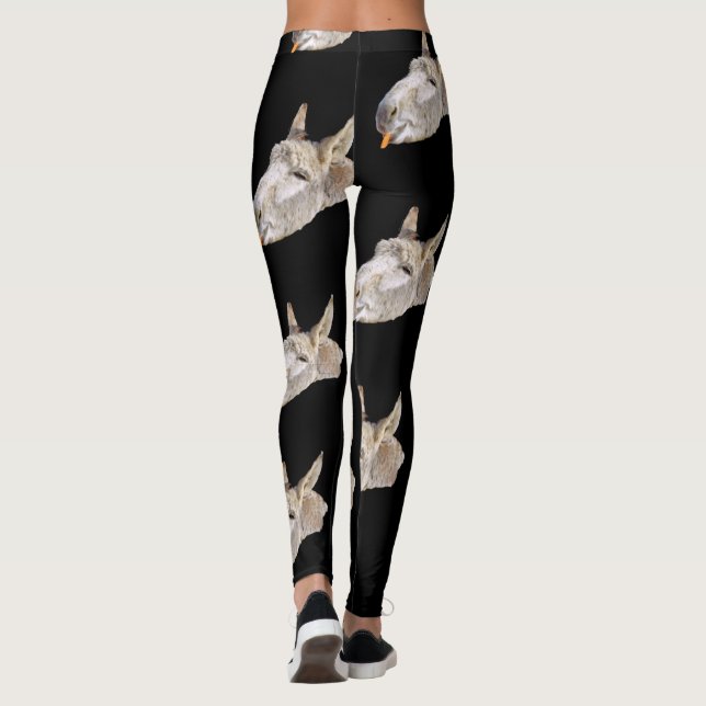 Leggings El burro llamado zanahorias, negro (Reverso)