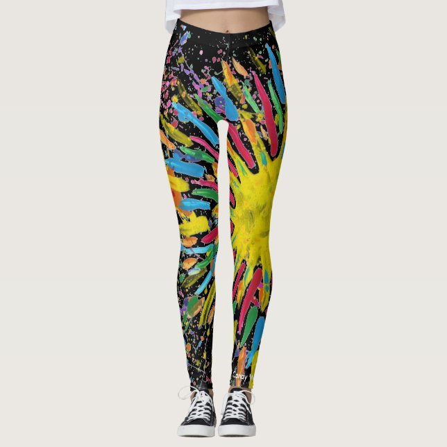 Leggings El caramelo riega al artista del autismo (Anverso)