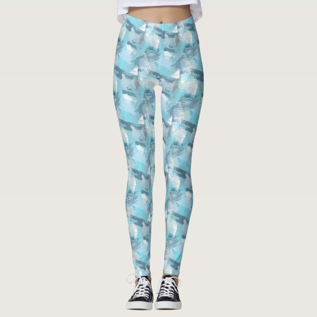 Leggings el cepillo abstracto frota ligeramente el modelo (Anverso)