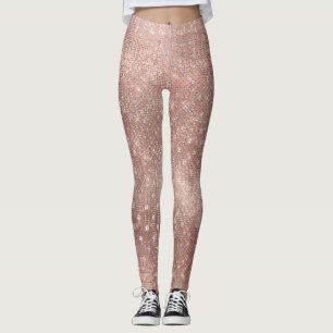 Leggings El cepillo de la plata del purpurina puntea el oro