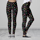 Leggings El colorido confeti rompe la polka punto arco iris<br><div class="desc">El confetti colorido rompe el arco iris de los puntos polka</div>