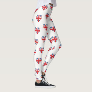 Leggings El corazón Polaina-Británico de las mujeres