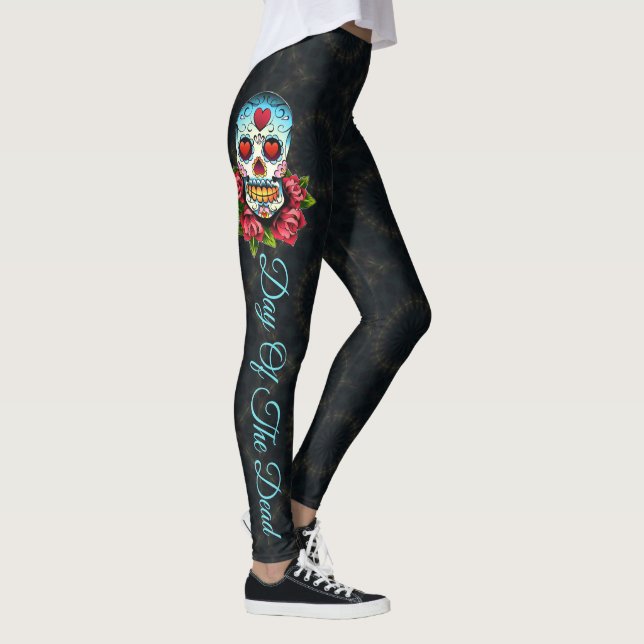 Leggings El Día de las jarras de yoga muertas (Derecha)