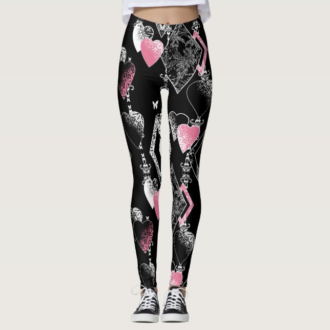 Leggings El Día de San Valentín inquebrantable ama los cora (Anverso)