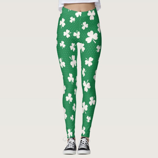 Leggings El día de St Patrick del modelo del trébol (Anverso)